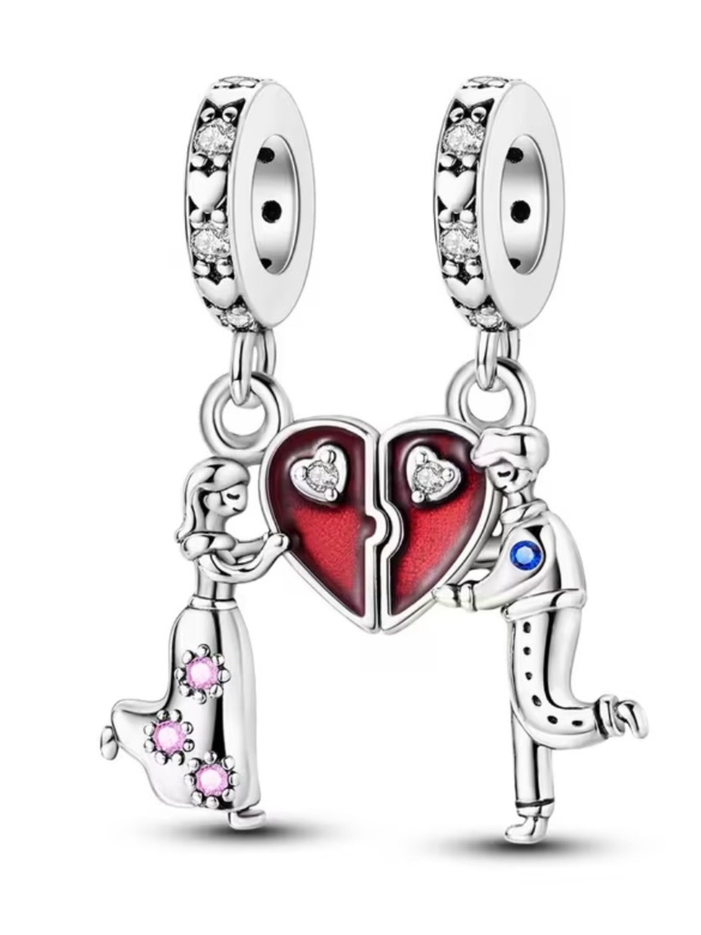Sweetheart Couple 2 Piece Dangle Charm